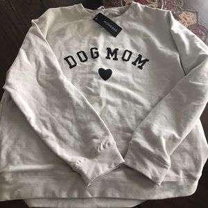 Super soft and plush inside DOG MOM sweatshirt.